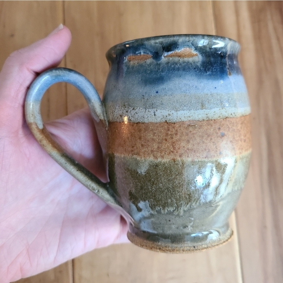 Vintage Handmade Ceramic Glazed Mug - Picture 2 of 6